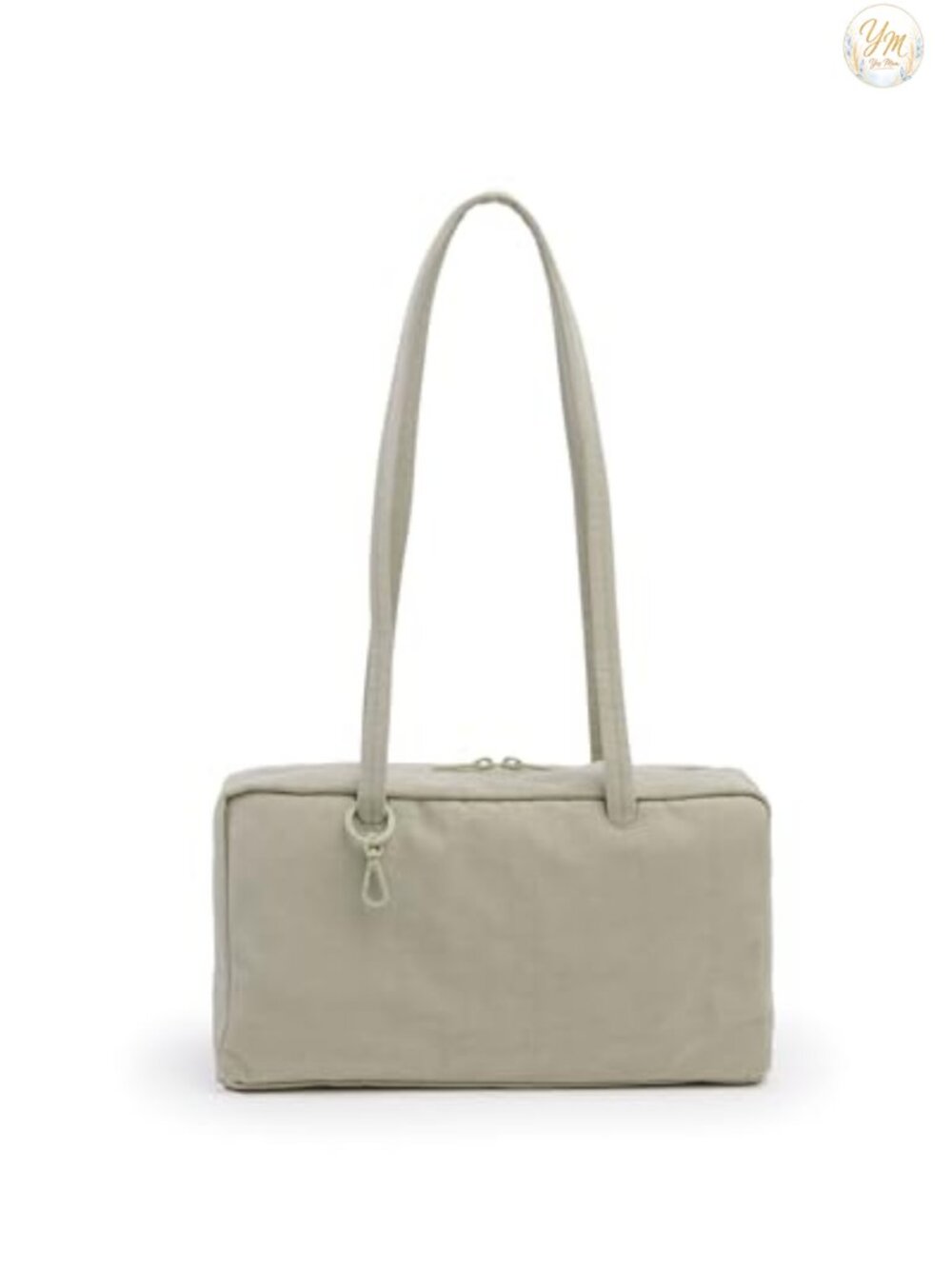 Recycled Nylon Bowler Bag Shoulder Purse with Interior Zip Pocket